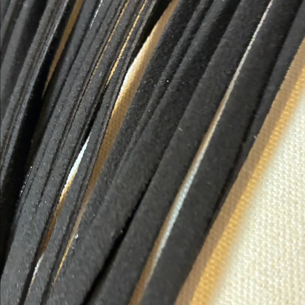 Black Fringe Statement Necklace - Picture 3 of 5